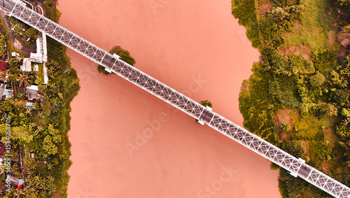Overhead View of Transportation Bridge Structure