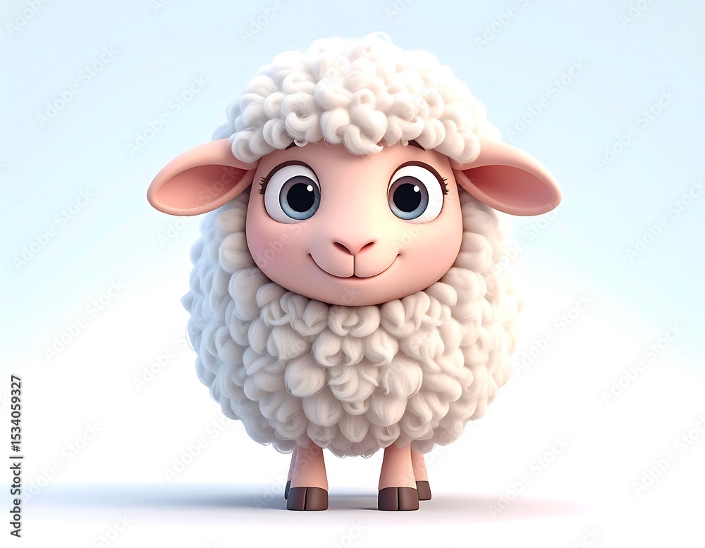 Obraz premium funny sheep isolated on white