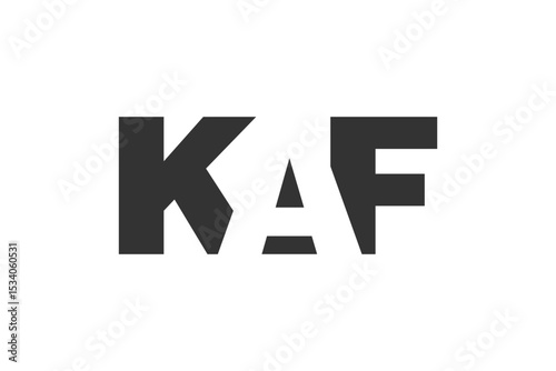 Free Download KAF logo design. Initial letter K A F bold font style for tech startups, consulting, corporate branding. Creative company name, headlines typography identity, trendy logotype. - GFXLoad