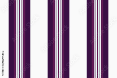 Elegant vertical stripes in purple, teal, and white create a sophisticated and modern pattern.