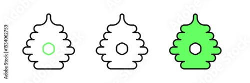 Set line Hive for bees icon isolated on white background. Beehive symbol. Apiary and beekeeping. Sweet natural food. Vector