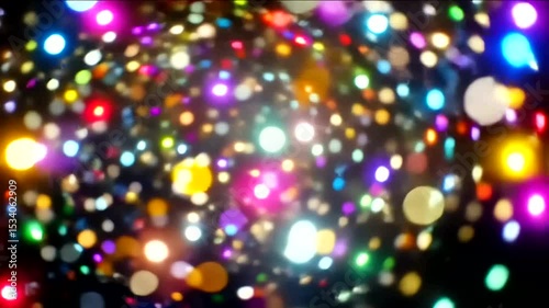 Wallpaper Mural Hypnotic Motion of Sparkling Multi-Colored Lights and Circular Bokeh Effects Torontodigital.ca