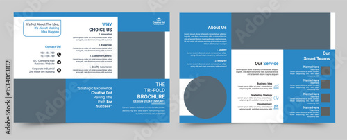 Creative business trifold brochure template