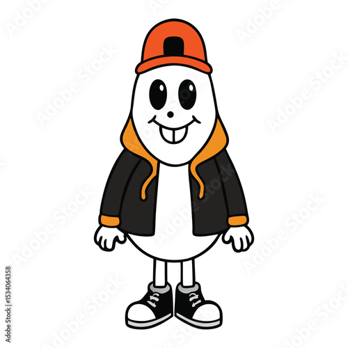 A spooky hip-hop Halloween ghost rocking a stylish cap and shades, floating with attitude, ready to drop beats and chills in the eerie night vibe.
