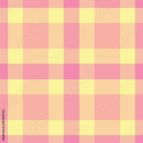 Hunter vector fabric plaid, autumn textile pattern texture. Warm check tartan background seamless in red and yellow colors.