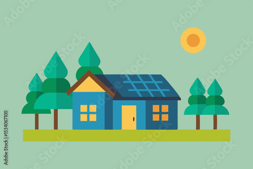 Eco-Friendly Home Design Solar Power Integration in Nature