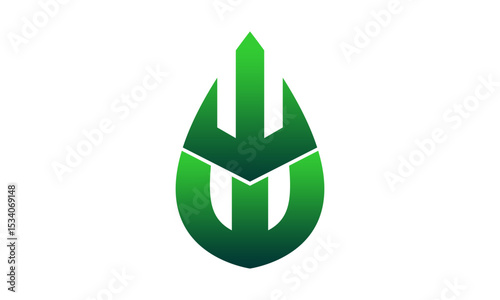 Letter WW with leaves symbol design vector