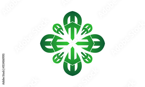 Letter MM with flower symbol design vector