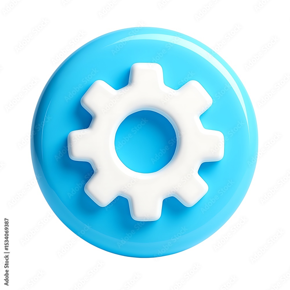3d icon of white gear 3d icon isolated on white background 3d icon of white gear 3d icon isolated on white background