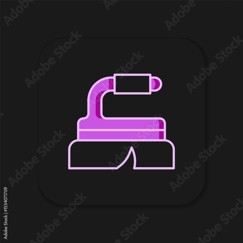 Filled outline Brush for cleaning icon isolated on black background. Cleaning service concept. Flat filled outline style with shadow. Vector