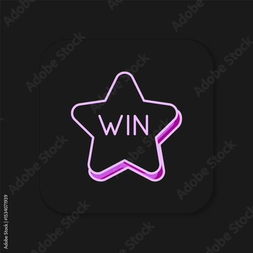 Filled outline Casino win icon isolated on black background. Flat filled outline style with shadow. Vector