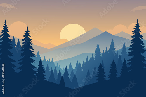 sunrise in mountains