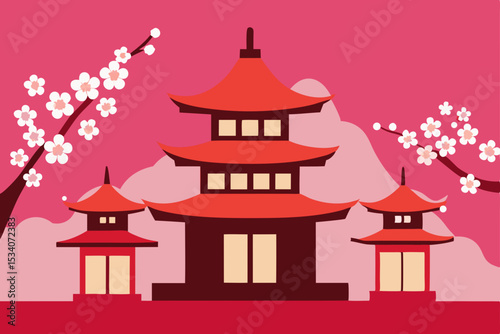 japanese pagoda in japanese style