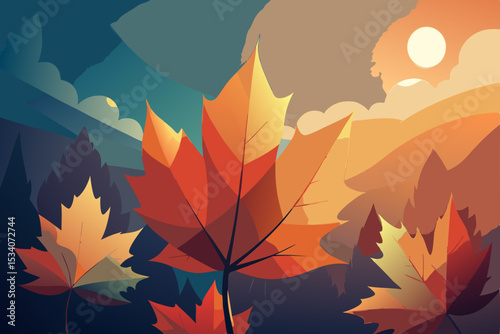 autumn maple leaves