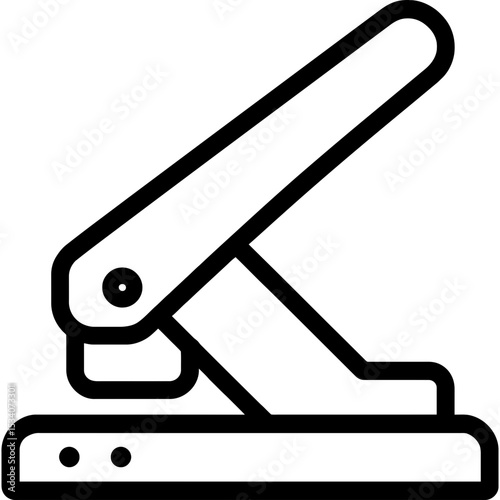 Minimal vector hole punch icon design