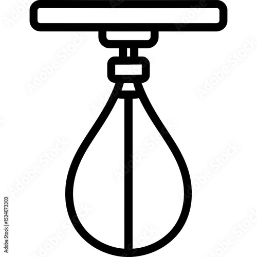 Martial arts training speed bag vector icon