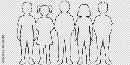 Vector silhouette of children eps 10