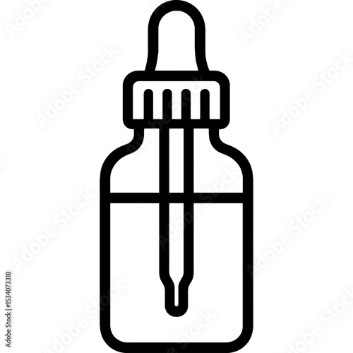 Medicine dropper bottle vector outline