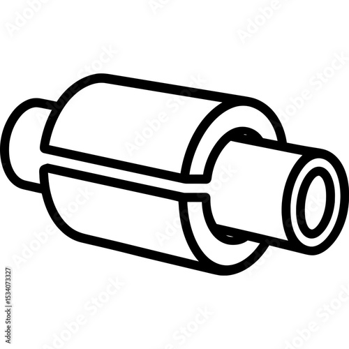 Minimal vector style pipe insulation icon