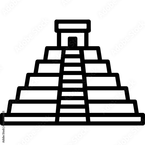 Minimalist Step Pyramid Vector
