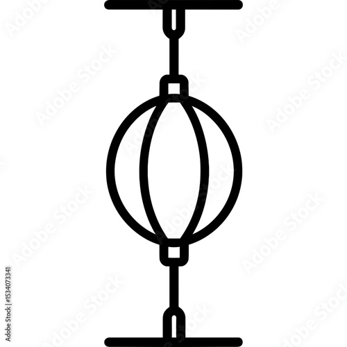 Minimalist double-end bag icon