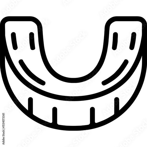 Minimalist mouthguard vector icon design