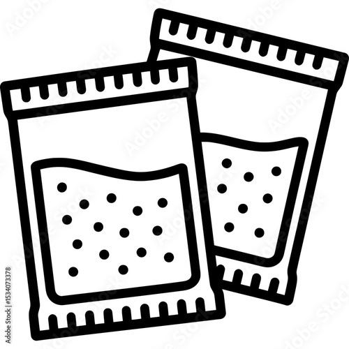 Minimal vector icon of moisture absorbing packets