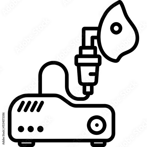 Outline icon of nebulizer machine