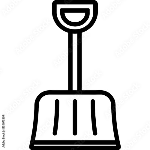 Outline icon of a winter snow shovel