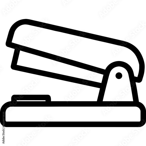 Minimalist outline of a stapler icon