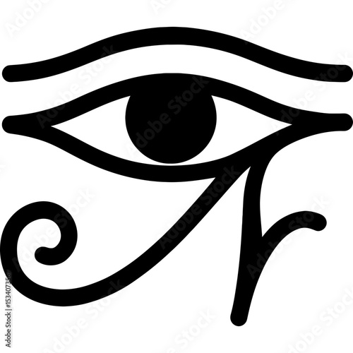 Stylized Egyptian Eye of Horus outline