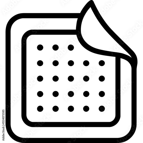 Transdermal patch outline vector design