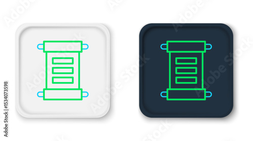 Line Decree, paper, parchment, scroll icon icon isolated on white background. Colorful outline concept. Vector