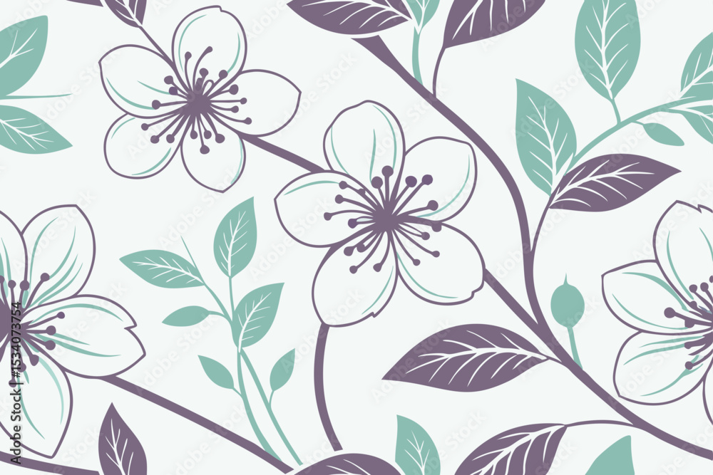 Obraz premium seamless floral background