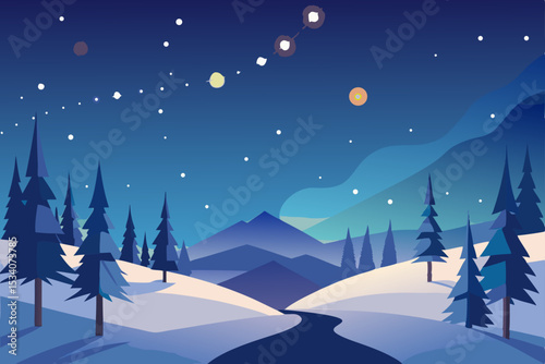 winter forest landscape