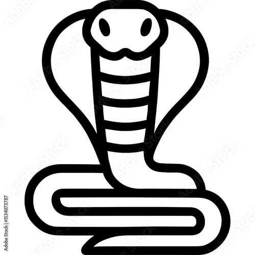 Clean Bold Line Uraeus Cobra Icon