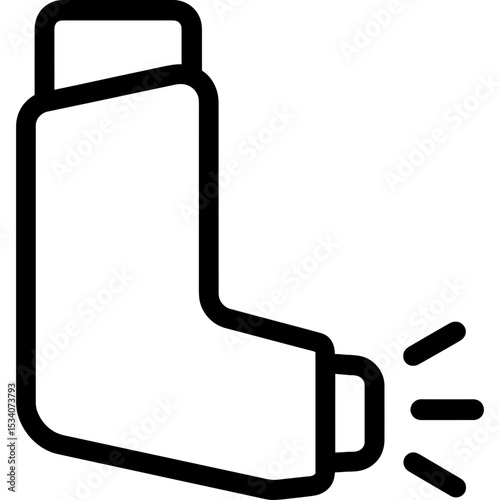Clean vector design of inhaler icon