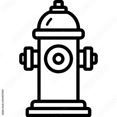 Minimalist hydrant outline icon