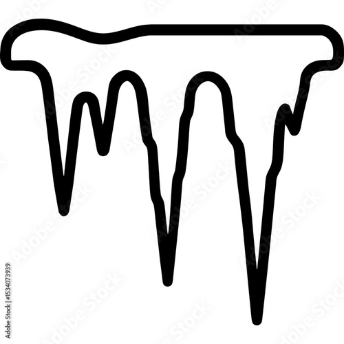 Minimalist icicle outline icon
