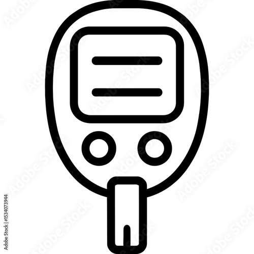 Minimalist glucometer vector icon design