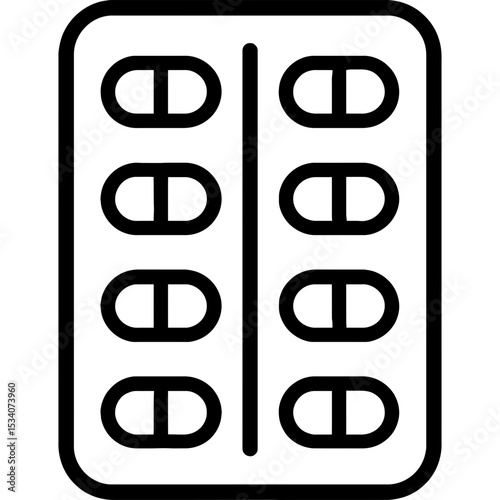 Minimalist blister pack icon design
