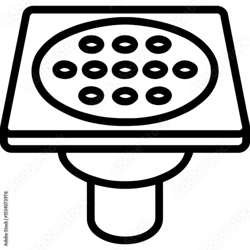 Minimalist floor drain icon design