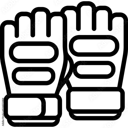 Outline icon of grappling gloves