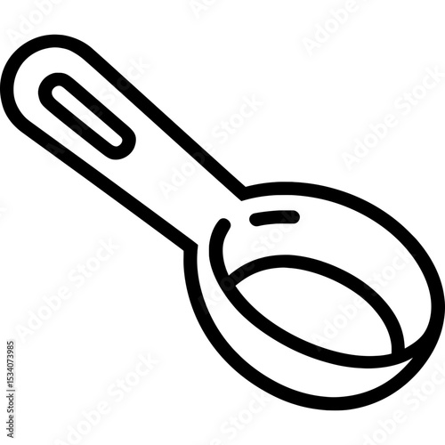 Minimalist medicine spoon icon