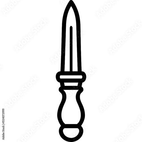 Minimalist letter opener icon design