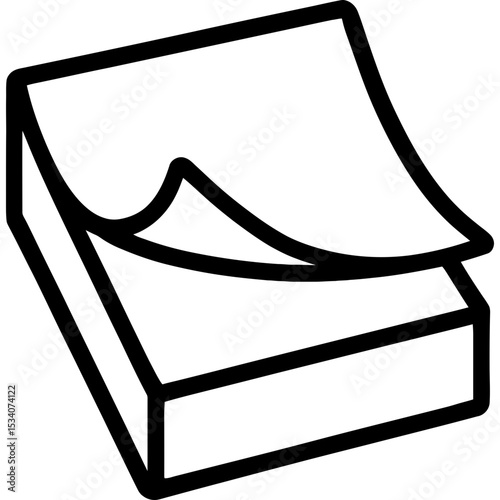 Minimalist sticky notes icon design