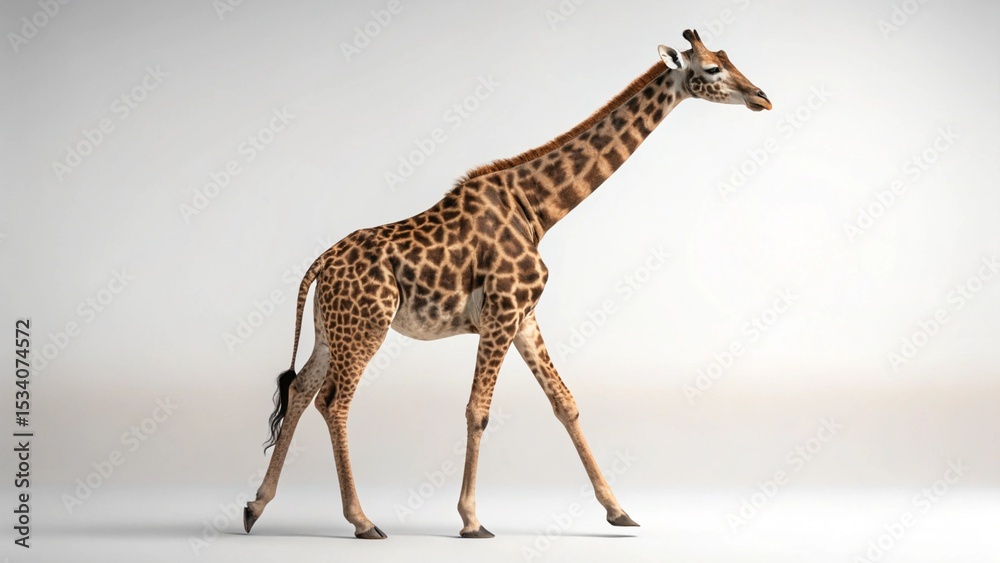 Obraz premium Giraffe on studio background