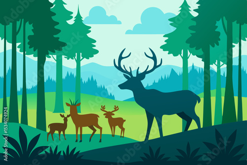 deer in the woods