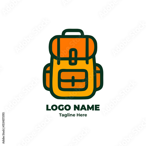 Scout camping logo, outdoor adventure badge, forest hiking emblem, mountain trekking icon, nature design for youth brand identity and travel materials