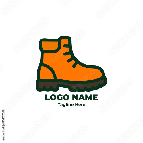 Forest trip logo, mountain hiking badge, outdoor camping emblem, adventure icon, trekking design for travel journal branding and merchandise promotion